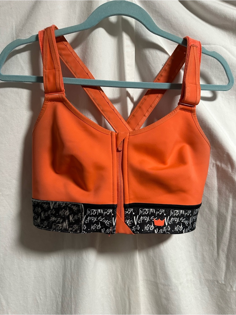 SHEFIT Flex Sports Bra-Believe Neon Orange and Black